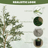 HOMCOM Set of Two Silk Leaf Artificial Olive Trees