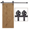 HOMCOM 6ft Modern Single Sliding Barn Door Track Kit Set Closet Hardware for Single Wooden Door