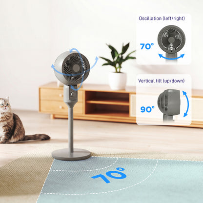 HOMCOM Air Circulator Fan in Grey