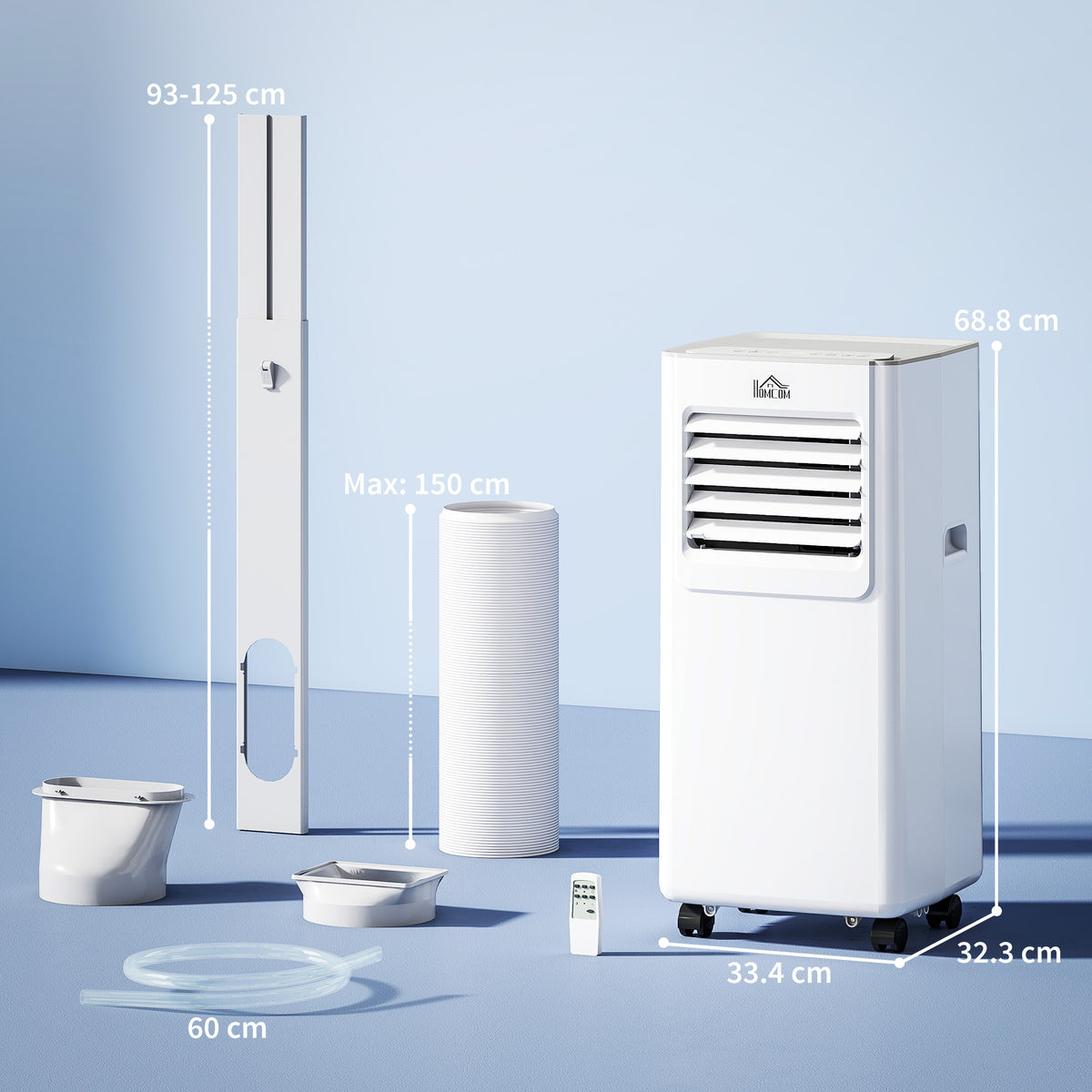 HOMCOM 7000 BTU Air Conditioning Unit in White