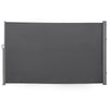 Outsunny Retractable Sun Side Awning Screen Fence Patio Garden Wall Balcony Screening Panel Outdoor Blind Privacy Divider (3x1.8M, Grey)