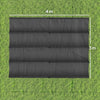 Outsunny Retractable Pergola Canopy Only, 3.92 x 3.5 m, UV30+ Replacement Canopy Cover for 4 x 3 m Pergola, Dark Grey