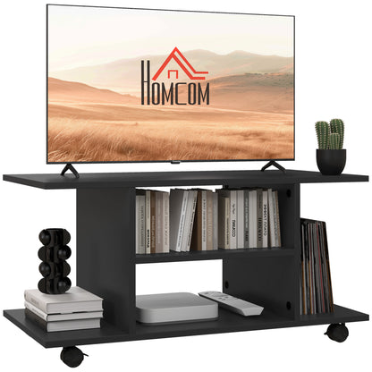 HOMCOM Modern TV Cabinet Stand in Black