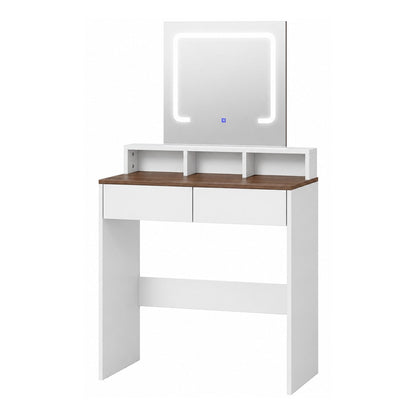 HOMCOM Vanity Table in Walnut Brown