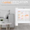 HOMCOM Slatted Radiator Cover Painted Cabinet MDF Lined Grill in White (78L x 19W x 81H cm)
