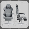 HOMCOM Ergonomic High Back Gaming Chair for Adults, Printed Velvet Computer Recliner Chair with Footrest, Lumbar Support, Adjustable Height and 360Â° Swivel Seat for Office or Gaming, Grey