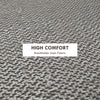 HOMCOM Round Linen-Look Storage Ottoman - Light Grey