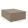 Outsunny 600D Oxford Patio Garden Furniture Dining Table Chair Set Cover Water Protector Waterproof Anti-UV Beige