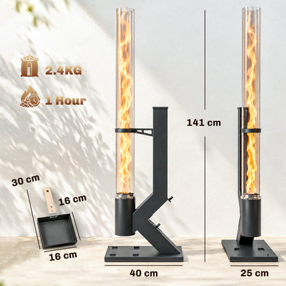 Outsunny Wood Pellet Heater in Black