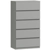 HOMCOM Chest of Drawers, 5-Drawer Storage Cabinets, Modern Dresser, Storage Drawer Unit for Bedroom