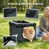 PawHut Soft Dog Crate Pet Travel Crate 60 x 42 x 43 cm with Removable Pad Mesh Window Army Green