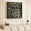 HOMCOM Six Shelf Display Cabinet, with Glass Doors - Black