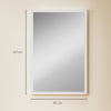 HOMCOM Rectangular wall mirror 60 x 40 cm, white wood frame, ideal for bathroom, living room or bedroom