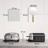 Outsunny Outdoor Pizza Oven Dual Heat Control 6 Presets Electric Pizza Maker with 37 cm Stone and Peel