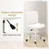 Height-adjustable Ergonomic Chair wIth Wheels  for Adults and Teenangers-White