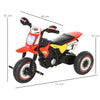 HOMCOM Toddler Pedal Motorcycle Kids Ride On Tricycle Early Learning w/ Music Lights Handlebar Stickers Exercise Boys Girls Gift for Kids 18 - 36 Months Red