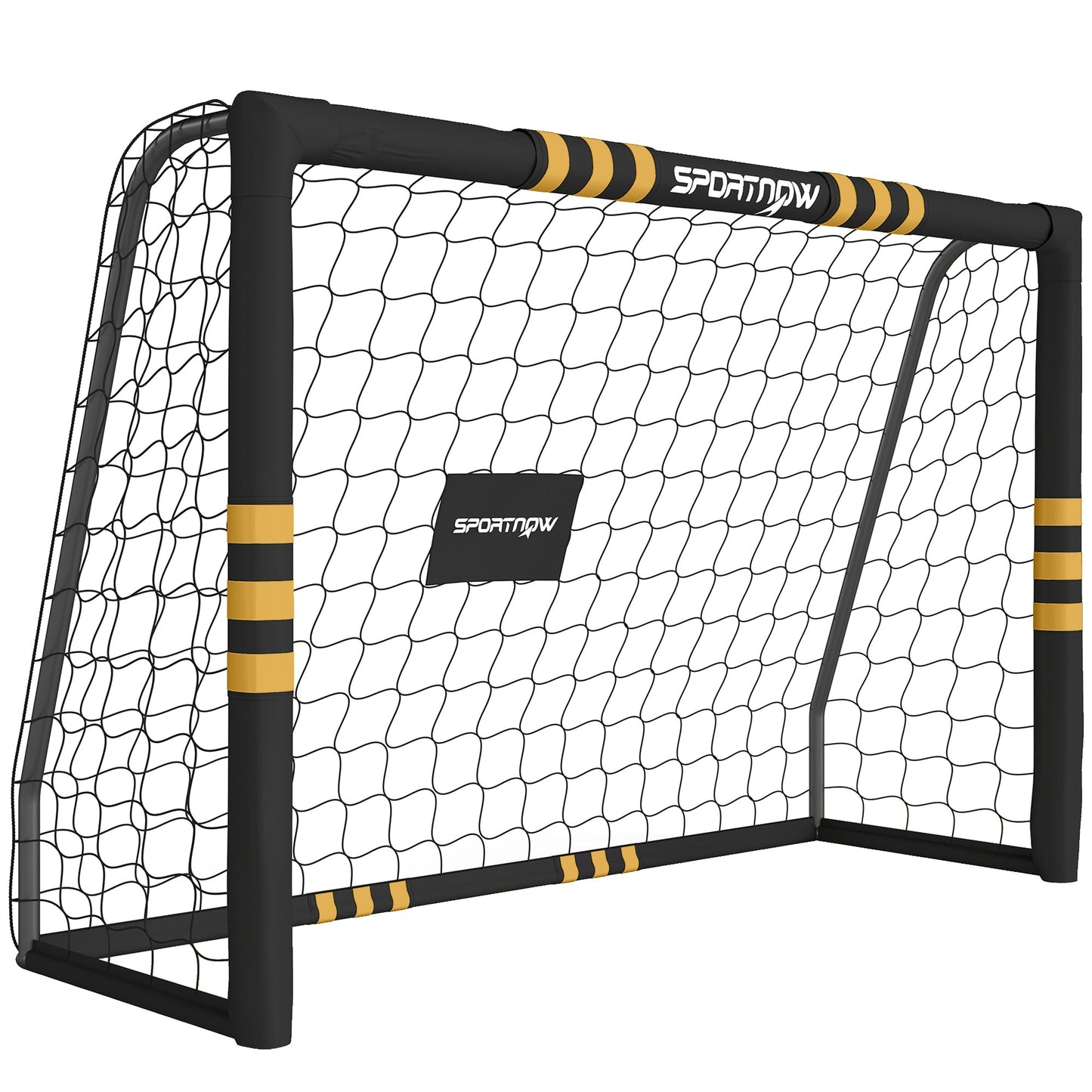 SPORTNOW Football Goal, 6 x 4ft Portable Football Net with EPE Foam Padding, PVC Tube Covers Ground Stakes and Metal Frame