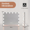 Hollywood Vanity Mirror with with 3 Color Lighting Modes for Tabletop-White