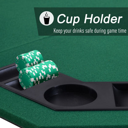 Close up of the cup holder on the poker table top