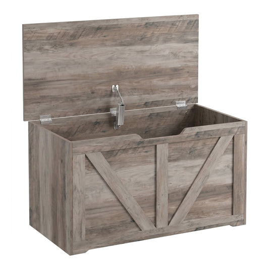HOMCOM 100L Home Storage Box with lid open showing the inside