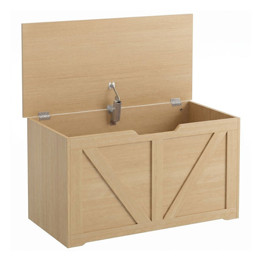 HOMCOM 100L Home Storage Box with lid open showing the inside