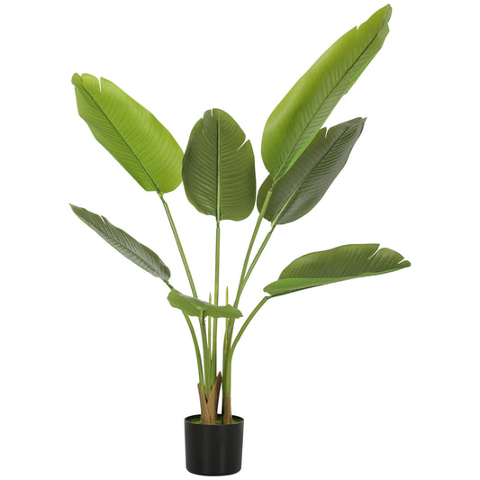 HOMCOM 109cm Artificial Bird of Paradise Plant in Green