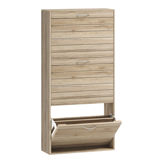 HOMCOM 12-Shoe Flip Drawer Storage Cabinet