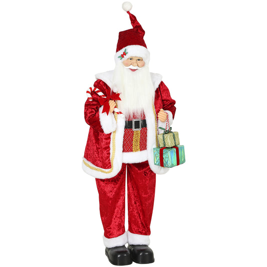 HOMCOM 120cm Life Size Singing Dancing Santa Claus in Red