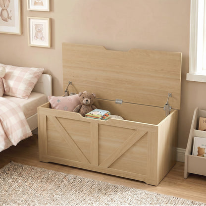 Storage cabinet in a child's bedroom filled with toys and books