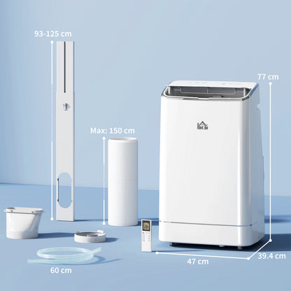 HOMCOM 14000 BTU Mobile Air Conditioner in White