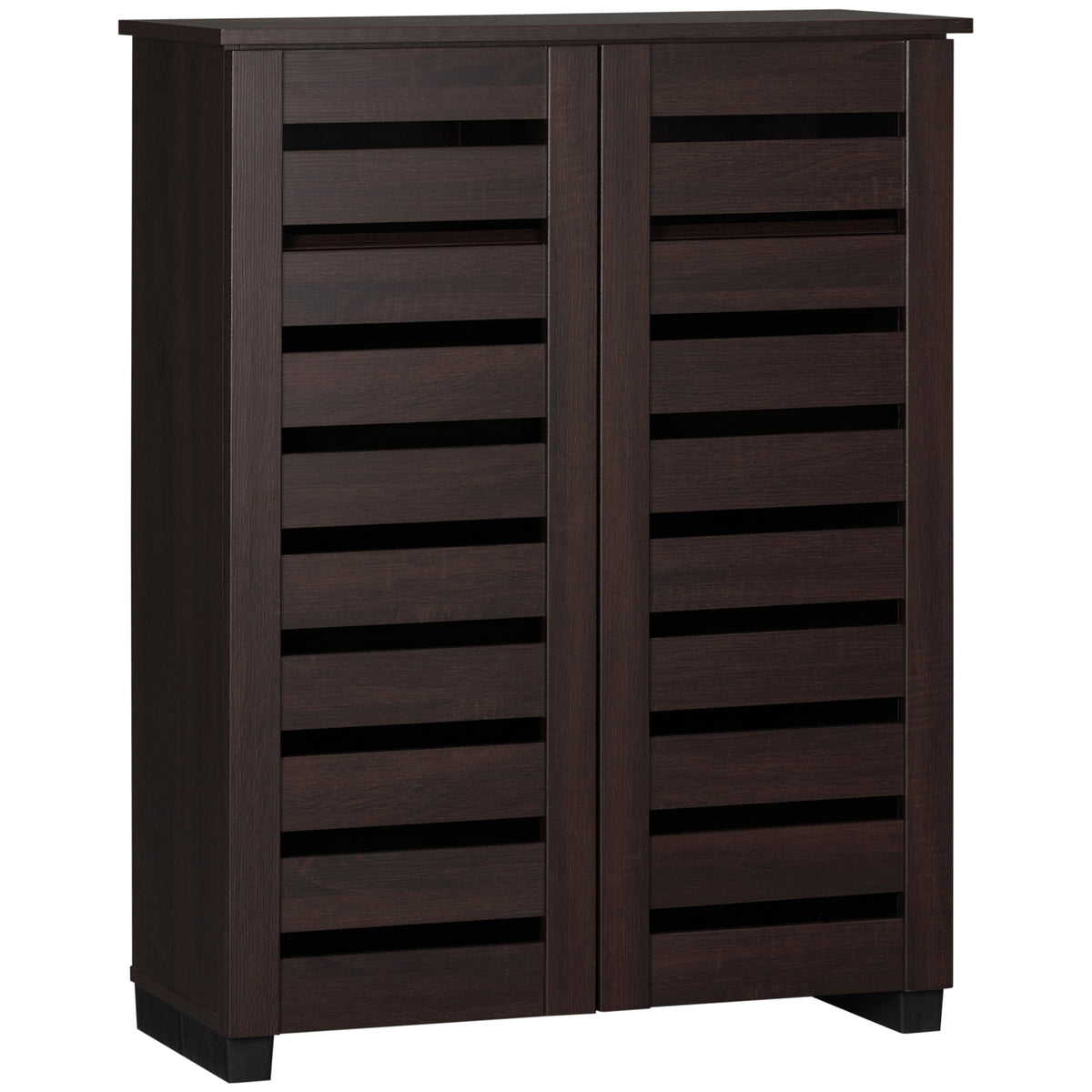 HOMCOM 15 Shoe Storage Cabinet in Dark Brown