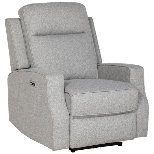 HOMCOM 150 Electric Reclining Chair in grey fabric, a comfortable armchair with a USB port and footrest