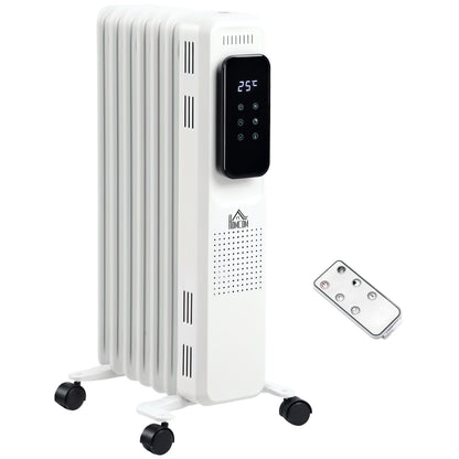 HOMCOM 1500W Oil Filled Radiator in White