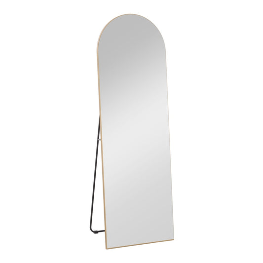 HOMCOM 150cm Arched Full Length Mirror standing on its stand against a white background