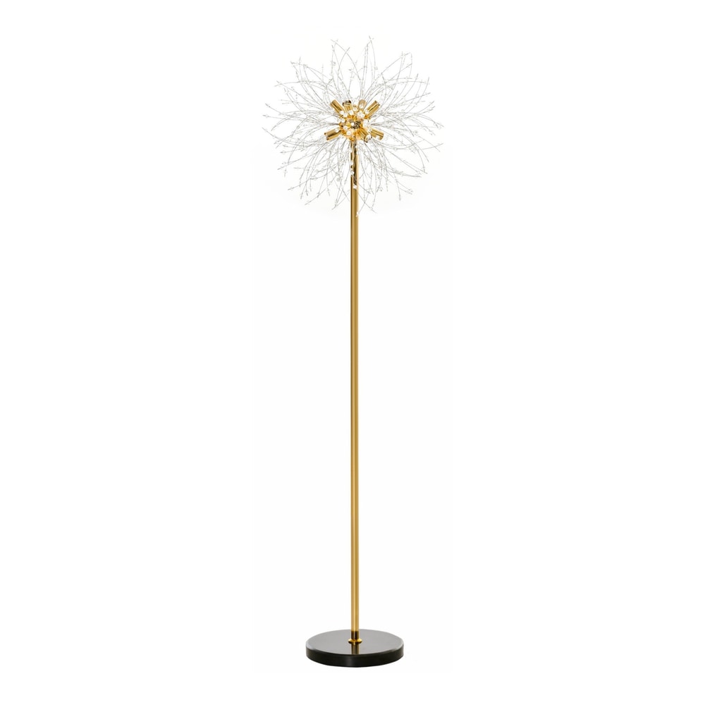 HOMCOM 160cm Dandelion-Crystallite Floor Lamp standing against a plain white background