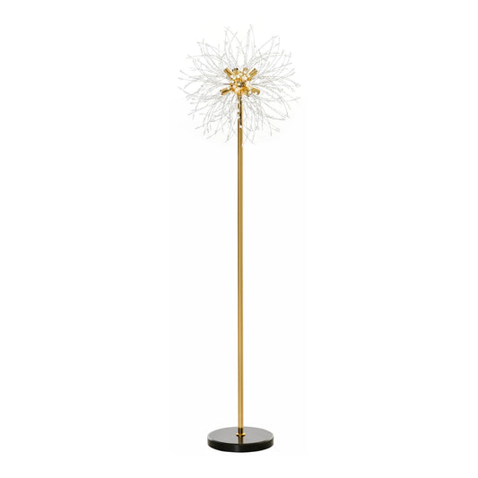 HOMCOM 160cm Dandelion-Crystallite Floor Lamp standing against a plain white background