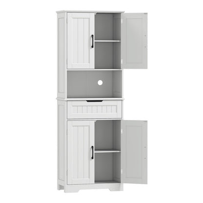 HOMCOM 172 cm Tall Kitchen Pantry Cupboard in White
