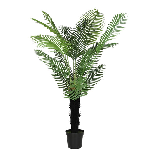 HOMCOM 175cm Artificial Areca Palm Tree with a black pot and green leaves