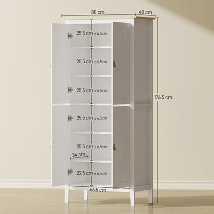 The pantry cupboard showing internal shelf spacing and overall dimensions