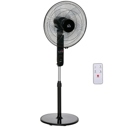 HOMCOM 18" Pedestal Fan in Black