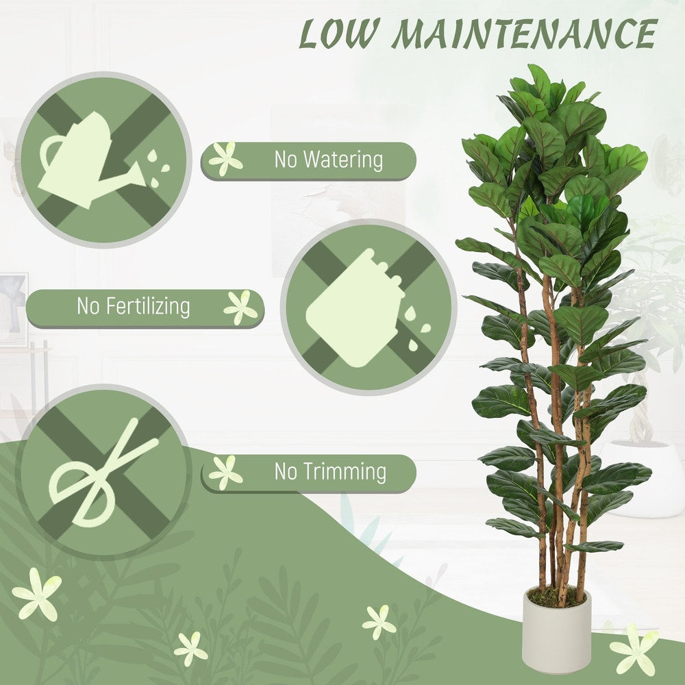 This artificial plant requires low maintenance with no watering, fertilizing or trimming