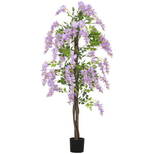HOMCOM 180cm Ficus Artificial Tree in Purple