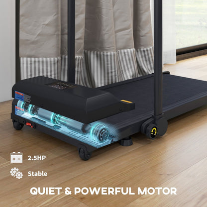 Close-up of the quiet and powerful motor on the walking machine