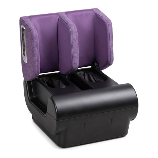 HOMCOM 2 in 1 Foot and Calf Massager in purple and black with control panel on the side