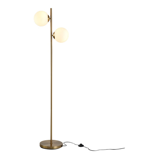 HOMCOM 2 Lights Tree Floor Lamp in Gold Tone