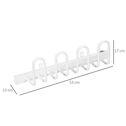 The electric shoe dryer showing the overall dimensions with lines indicating length and height