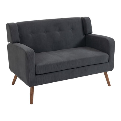 HOMCOM 2 Seater Sofa in Dark Grey
