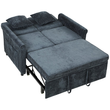 HOMCOM 2 Seater Sofa Bed in Dark Blue