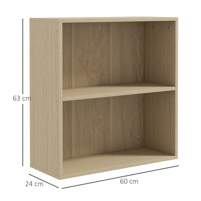 This low bookcase is shown with dimensions marked on it