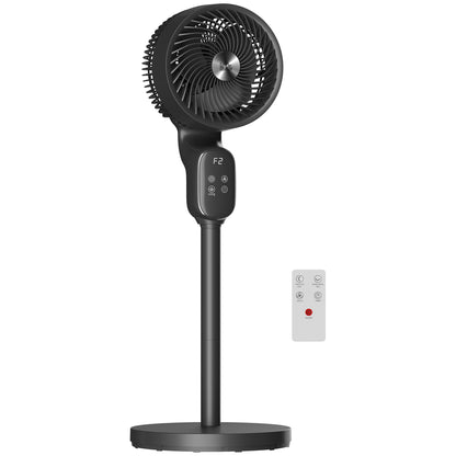 HOMCOM 20 dB Silent Standing Fan in Black